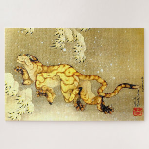 Tijger in de Sneeuw Katsushika Hokusai 1849 Legpuzzel
