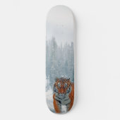 Tijger in de sneeuw skateboard (Voorkant)