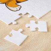 Tijger in de winter met de Scarf Legpuzzel (Zijkant)