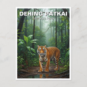 Tijger in Dehing Patkai National Park India Reizen Briefkaart