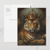 Tijger in een kroon briefkaart (Voorkant / Achterkant)