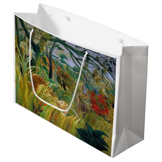 Tijger in een tropisch Storm, Rousseau Groot Cadeauzakje (Voorkant Gekanteld)