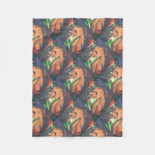 Tijger in Geometrische kunststijl Franz Marc Fleece Deken