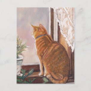 Tijger in het Briefkaart van de Kunst van de Kat v