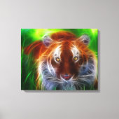 Tijger in het gras gewikkeld canvas (Voorkant)