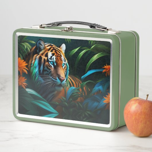 Tijger In het oerwoud Metal Lunchbox (In situ)