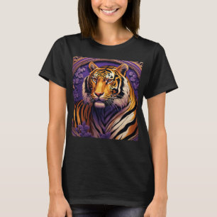 Tijger in het paarse t-shirt