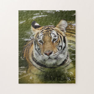 Tijger in het water legpuzzel