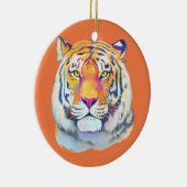 Tijger in kleuren keramisch ornament (Rechts)