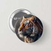 Tijger in Natuur Button 2 1/4 inch (Voorkant /achterkant)