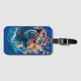 Tijger in water - voor reizen, Bagagelabel