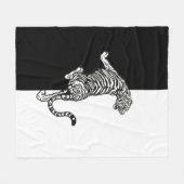 Tijger in zwart-wit fleece deken (Voorkant (Horizontaal))