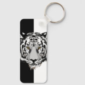 Tijger in zwart-wit sleutelhanger (Achterkant)