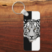 Tijger in zwart-wit sleutelhanger (Voorkant)