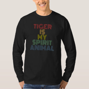 Tijger Is Mijn Geest Dier retro 70s vintage T-shirt