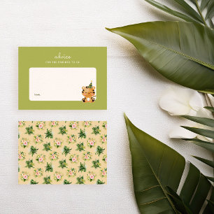 Tijger Jungle Baby Shower Ouderschap Advies Notitiekaartje