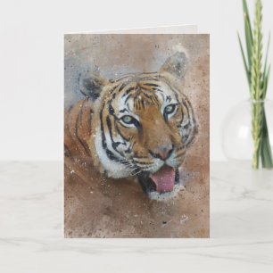 Tijger Jungle Safari Kunstwerk Alles Terug Kaart