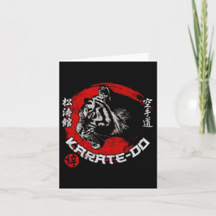 Tijger Karate Symbool Shotokan Dojo Training Kanji Kaart