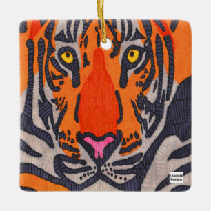 Tijger - Keramische Versiering Keramisch Ornament