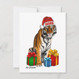 Tijger - kerstkaart