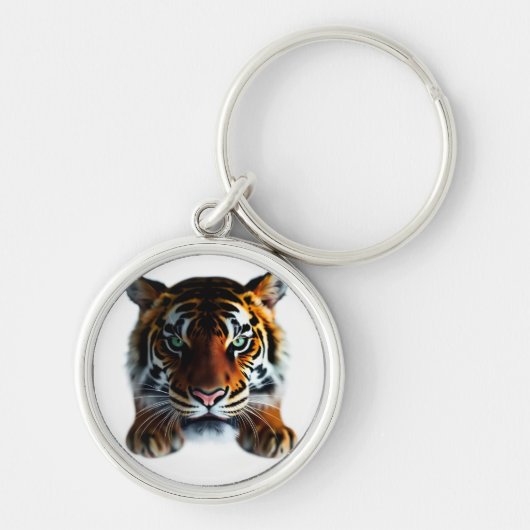 Tijger Kijken Sleutelhanger (Voorkant)