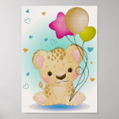 Tijger Kinderkamer Poster Safari Babykamer Print (Voorkant)