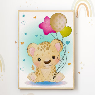 Tijger Kinderkamer Poster Safari Babykamer Print