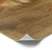 Tijger Kunst, Muted Neutral Kunst Poster (Hoek)