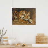 Tijger Kunst, Muted Neutral Kunst Poster (Keuken)