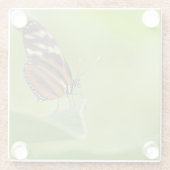 tijger langwerpvlinder glazen onderzetter (Achterkant)