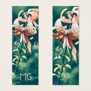 Tijger lelies met Initialen Mini Visitekaartjes