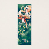 Tijger lelies met Initialen Mini Visitekaartjes (Voorkant)