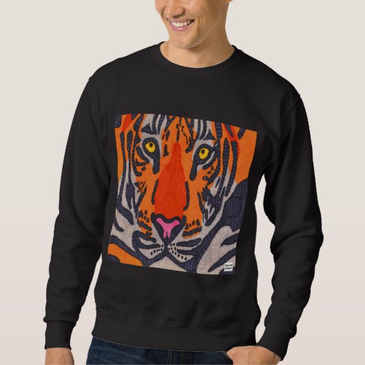 Tijger (levendig) - Heren sweatshirt (Voorkant)
