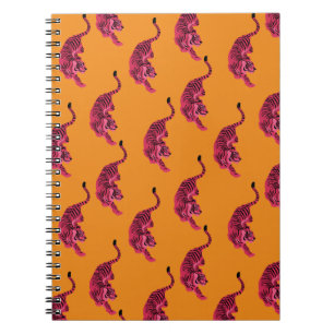 Tijger - Levendig Roze Notitieboek