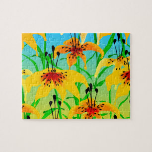 Tijger Lilies Jigsaw Puzzel
