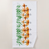 Tijger Lily Beach Handdoek (Voorkant)