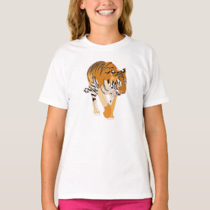 Tijger lopen digitale schilderij Shirten T-shirt