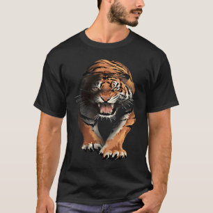 tijger lopend voor tijgers Ogen Dier Wilde dieren T-shirt