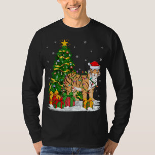Tijger Lover Xmas familie komt overeen met Santa F T-shirt