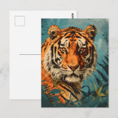  tijger: majestueuze nostalgie briefkaart (Voorkant / Achterkant)