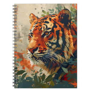 tijger: majestueuze nostalgie notitieboek