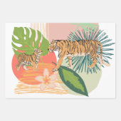 Tijger mam en Baby in het Oerwoud Inpakpapier Vel (Voorkant 3)