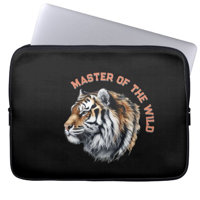 Tijger Meester van het Wild Laptop Sleeve (Voorkant)