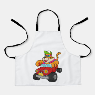 Tijger met auto schort