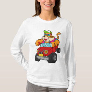 Tijger met auto t-shirt