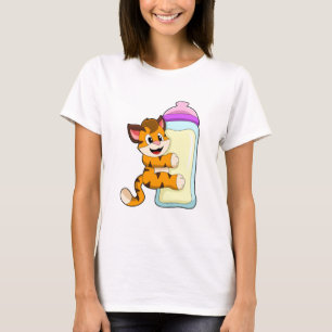 Tijger met Baby melkfles T-shirt