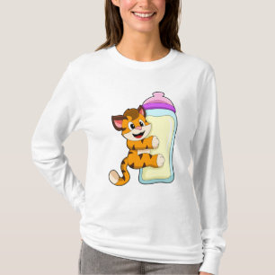 Tijger met Baby melkfles T-shirt