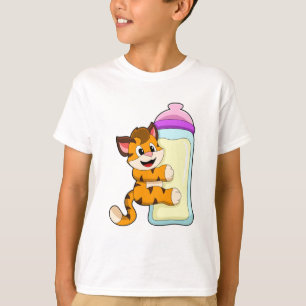 Tijger met Baby melkfles T-shirt