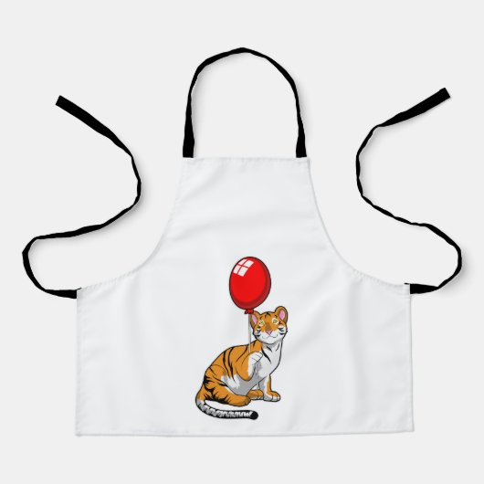 Tijger met ballon schort (Voorkant)
