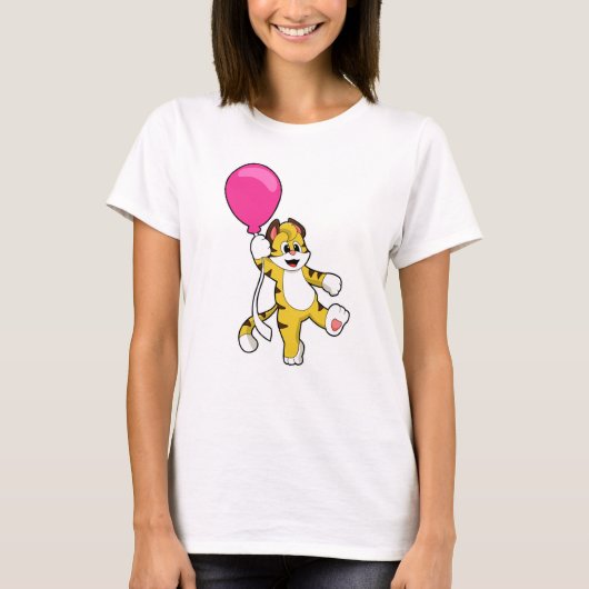 Tijger met ballon t-shirt (Voorkant)